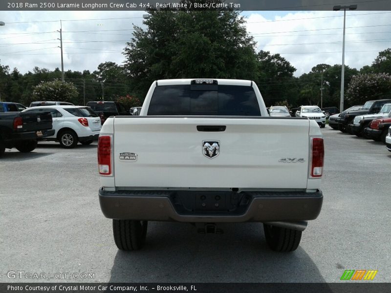 Pearl White / Black/Cattle Tan 2018 Ram 2500 Laramie Longhorn Crew Cab 4x4