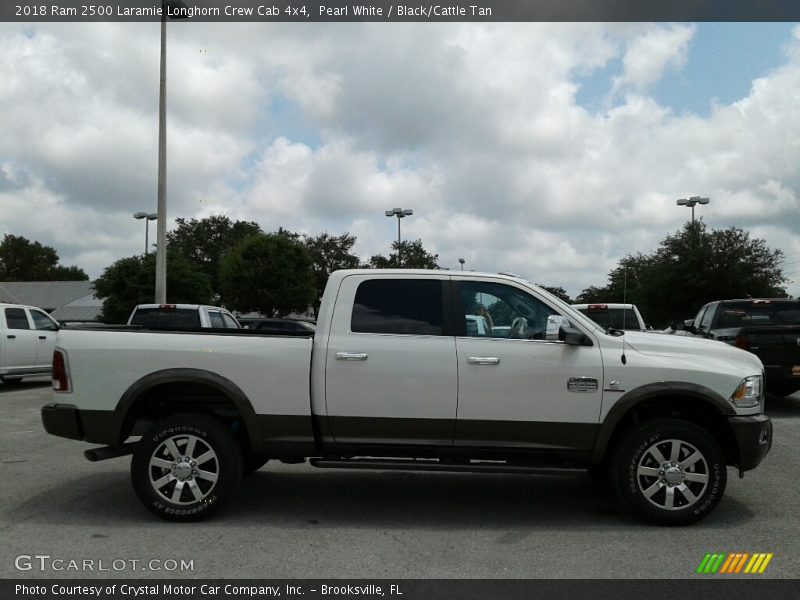 Pearl White / Black/Cattle Tan 2018 Ram 2500 Laramie Longhorn Crew Cab 4x4