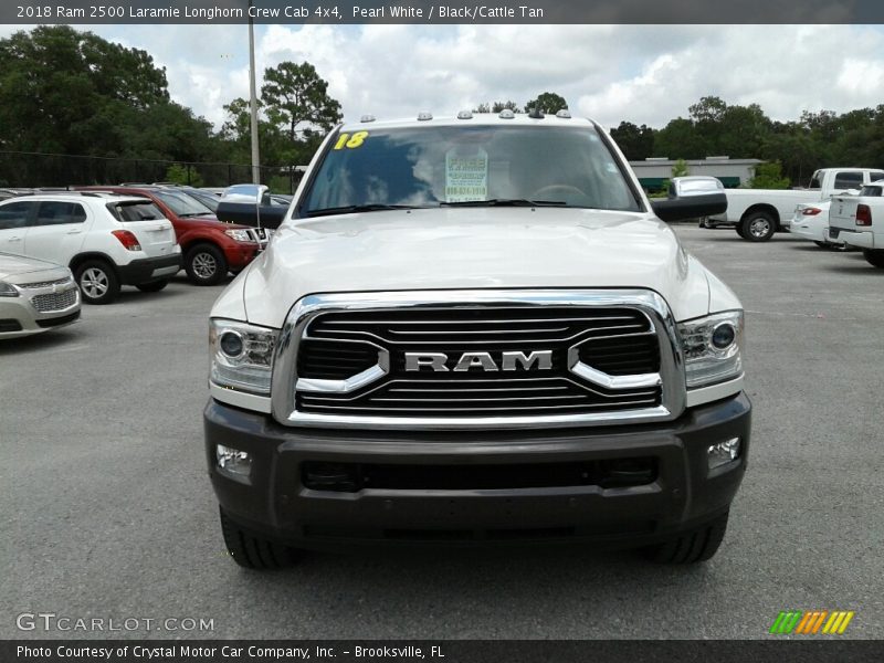 Pearl White / Black/Cattle Tan 2018 Ram 2500 Laramie Longhorn Crew Cab 4x4