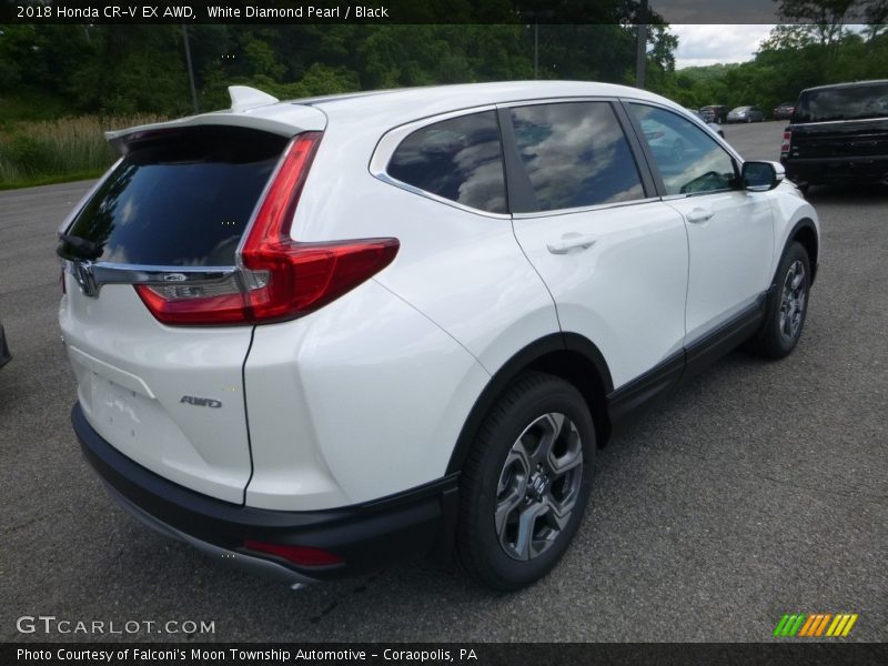 White Diamond Pearl / Black 2018 Honda CR-V EX AWD