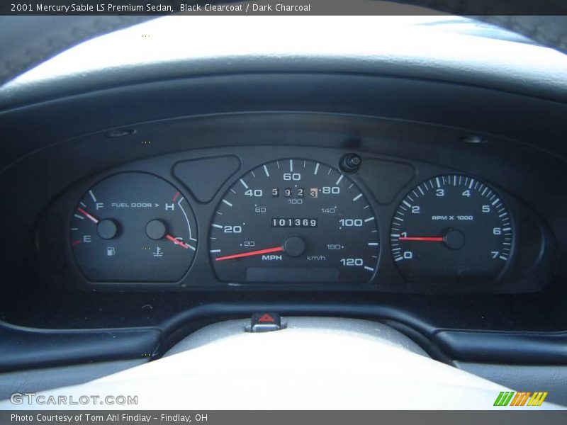 Black Clearcoat / Dark Charcoal 2001 Mercury Sable LS Premium Sedan