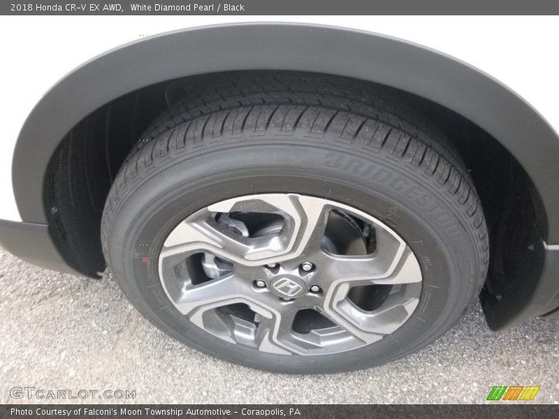 White Diamond Pearl / Black 2018 Honda CR-V EX AWD