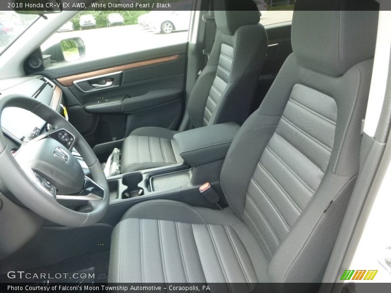 White Diamond Pearl / Black 2018 Honda CR-V EX AWD