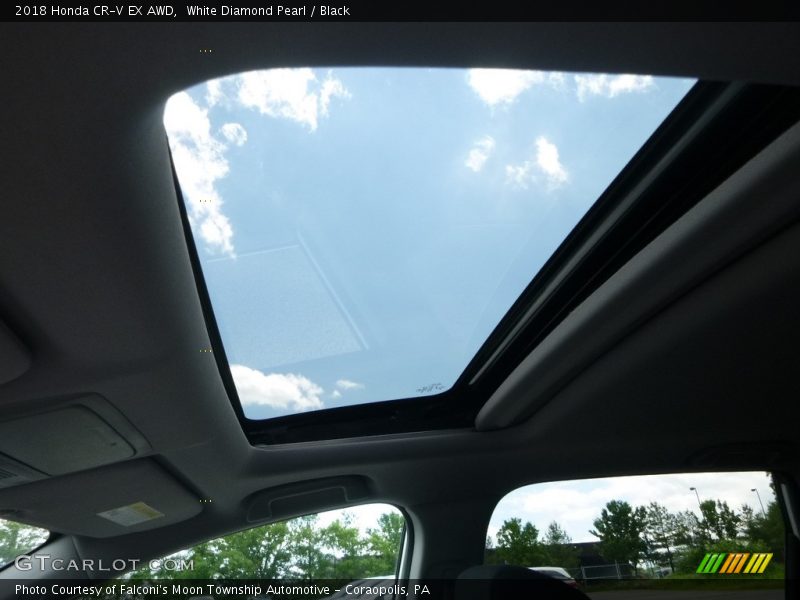 White Diamond Pearl / Black 2018 Honda CR-V EX AWD