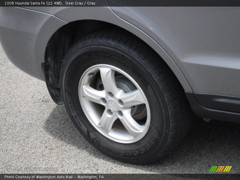 Steel Gray / Gray 2008 Hyundai Santa Fe GLS 4WD