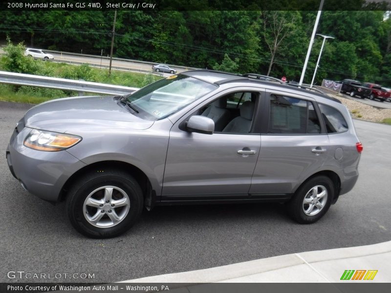 Steel Gray / Gray 2008 Hyundai Santa Fe GLS 4WD