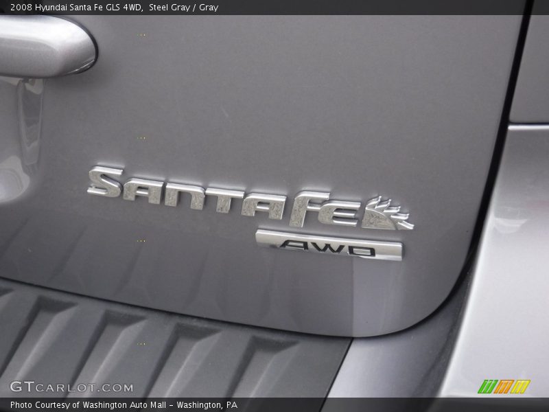 Steel Gray / Gray 2008 Hyundai Santa Fe GLS 4WD