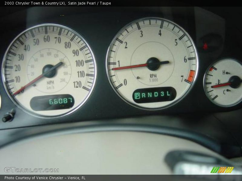 Satin Jade Pearl / Taupe 2003 Chrysler Town & Country LXi