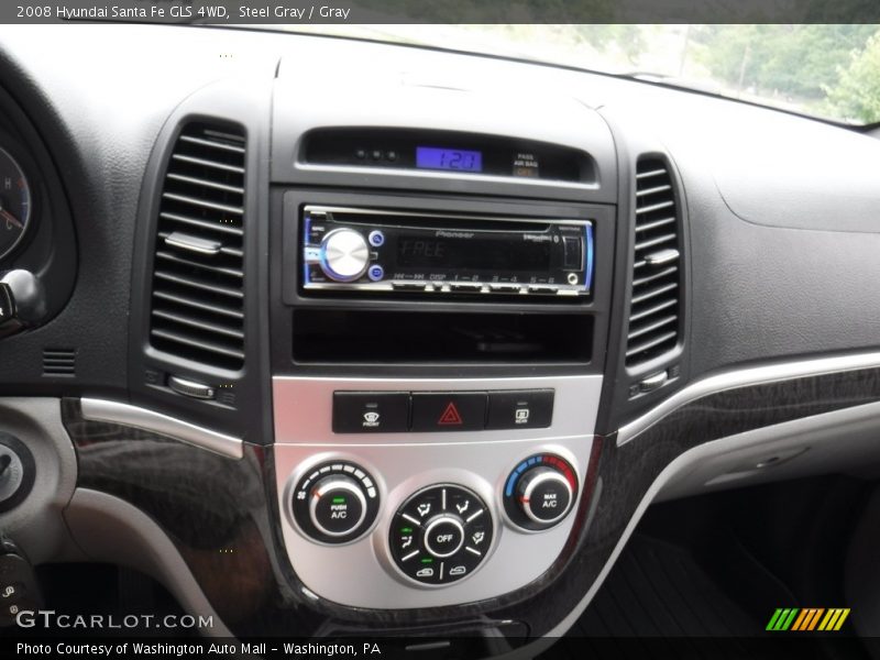 Steel Gray / Gray 2008 Hyundai Santa Fe GLS 4WD