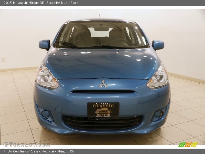 Sapphire Blue / Black 2015 Mitsubishi Mirage DE