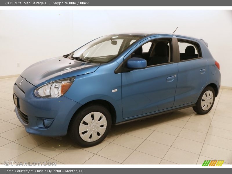 Sapphire Blue / Black 2015 Mitsubishi Mirage DE