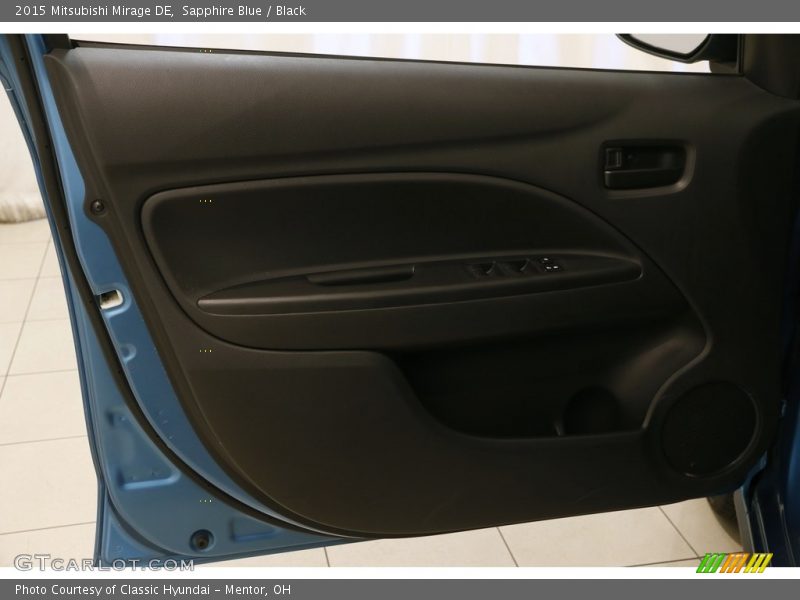 Sapphire Blue / Black 2015 Mitsubishi Mirage DE