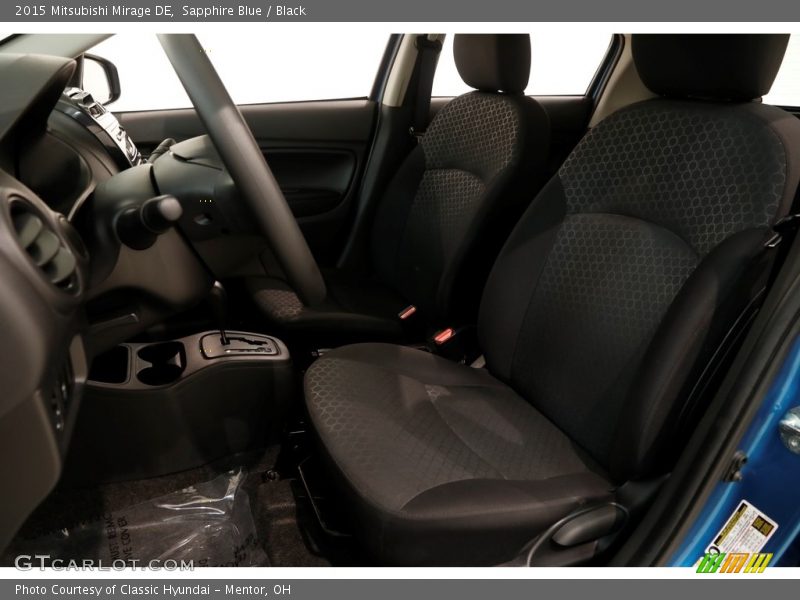 Sapphire Blue / Black 2015 Mitsubishi Mirage DE