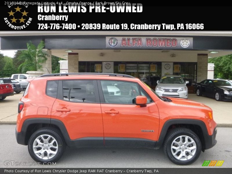 Omaha Orange / Bark Brown/Ski Grey 2016 Jeep Renegade Latitude 4x4