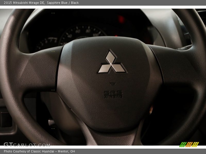 Sapphire Blue / Black 2015 Mitsubishi Mirage DE