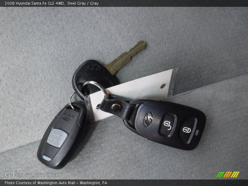 Steel Gray / Gray 2008 Hyundai Santa Fe GLS 4WD