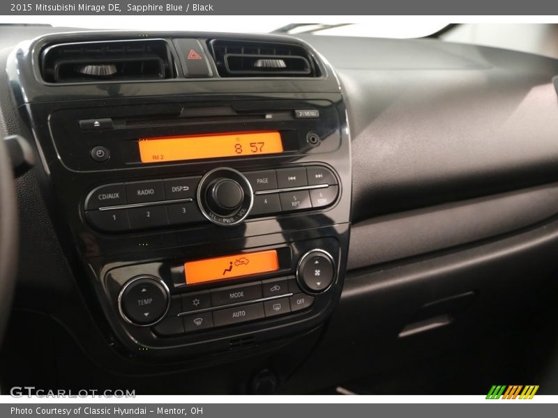 Sapphire Blue / Black 2015 Mitsubishi Mirage DE