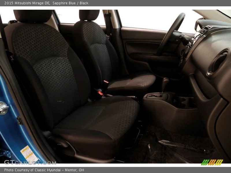 Sapphire Blue / Black 2015 Mitsubishi Mirage DE