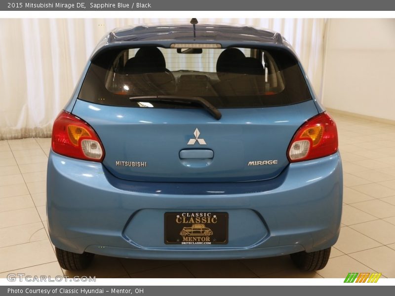 Sapphire Blue / Black 2015 Mitsubishi Mirage DE