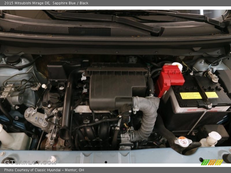 Sapphire Blue / Black 2015 Mitsubishi Mirage DE