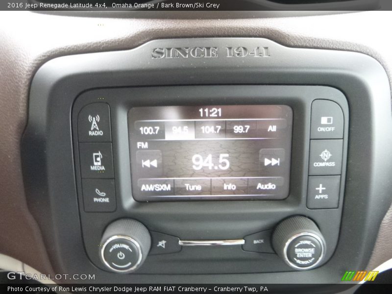 Omaha Orange / Bark Brown/Ski Grey 2016 Jeep Renegade Latitude 4x4
