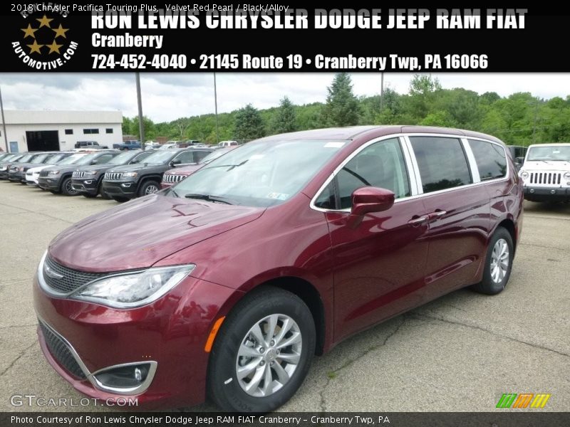 Velvet Red Pearl / Black/Alloy 2018 Chrysler Pacifica Touring Plus
