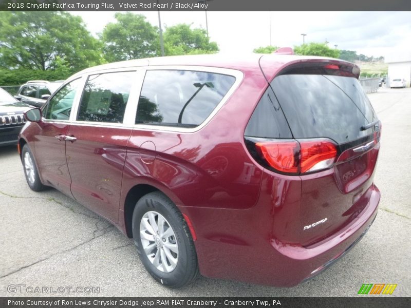 Velvet Red Pearl / Black/Alloy 2018 Chrysler Pacifica Touring Plus