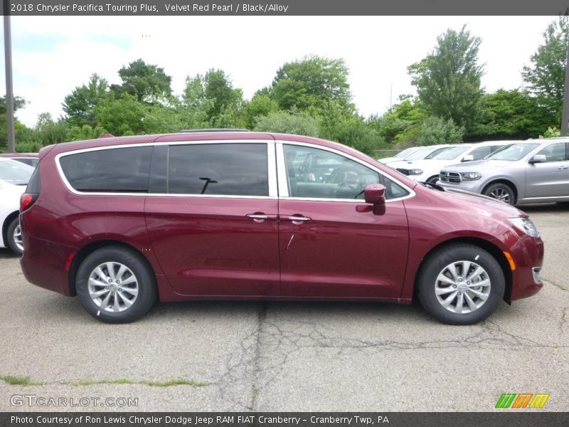 Velvet Red Pearl / Black/Alloy 2018 Chrysler Pacifica Touring Plus