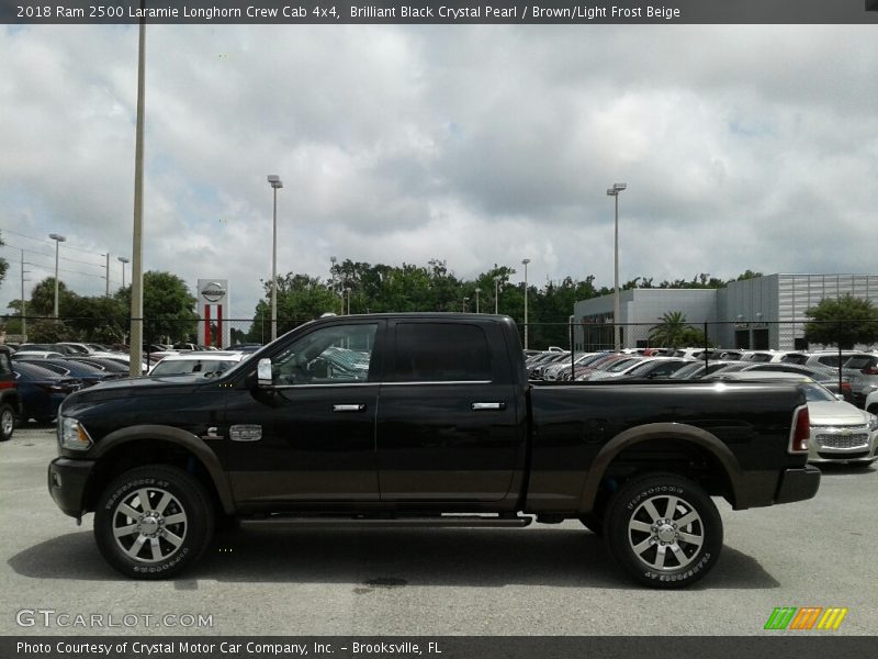 Brilliant Black Crystal Pearl / Brown/Light Frost Beige 2018 Ram 2500 Laramie Longhorn Crew Cab 4x4
