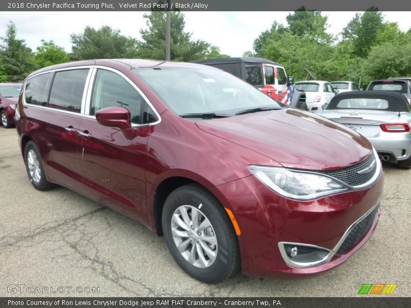 Velvet Red Pearl / Black/Alloy 2018 Chrysler Pacifica Touring Plus