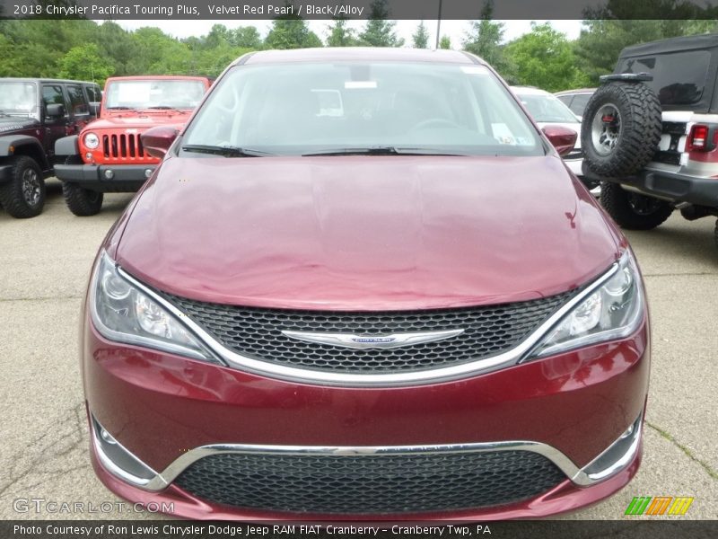 Velvet Red Pearl / Black/Alloy 2018 Chrysler Pacifica Touring Plus