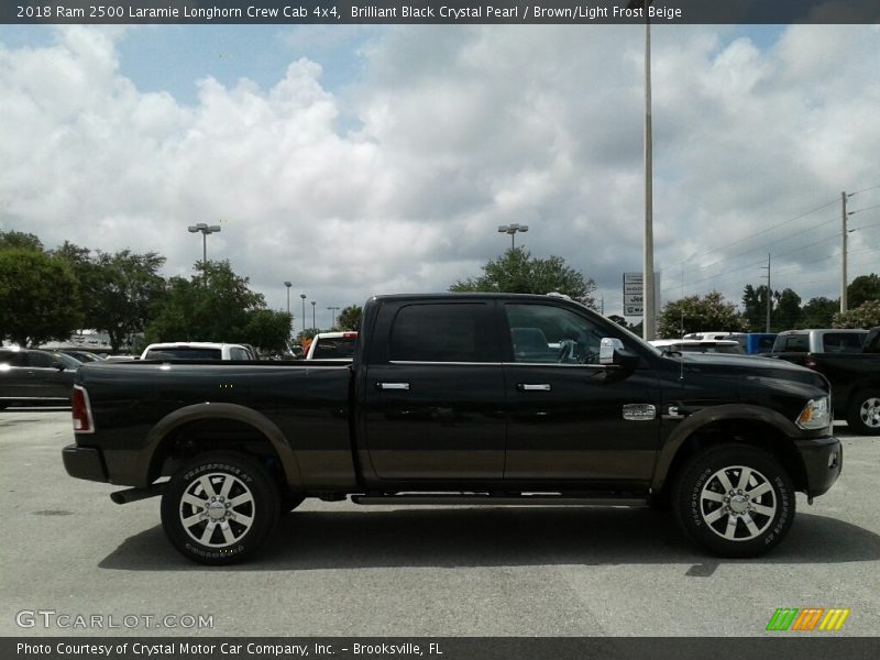 Brilliant Black Crystal Pearl / Brown/Light Frost Beige 2018 Ram 2500 Laramie Longhorn Crew Cab 4x4