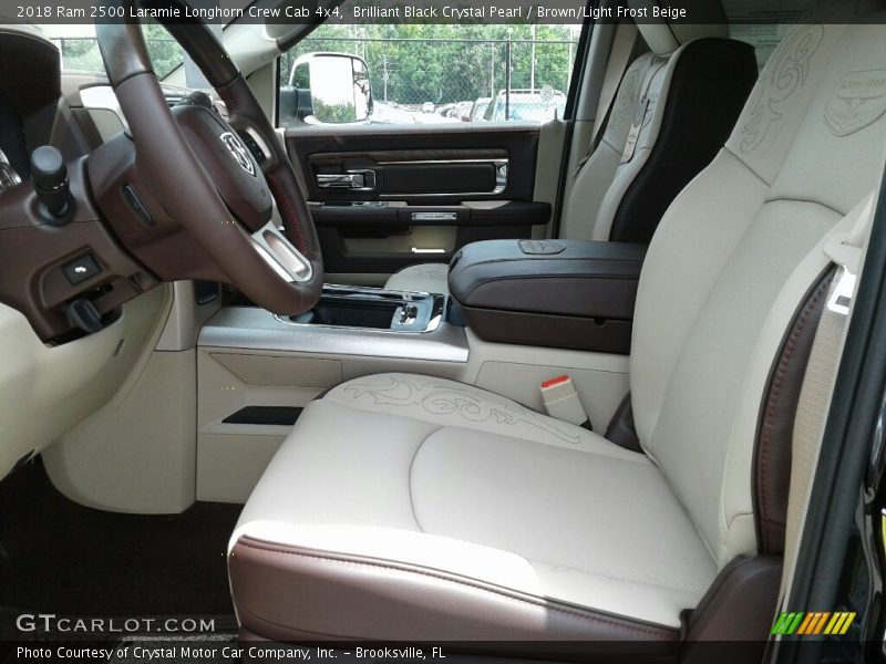 Brilliant Black Crystal Pearl / Brown/Light Frost Beige 2018 Ram 2500 Laramie Longhorn Crew Cab 4x4