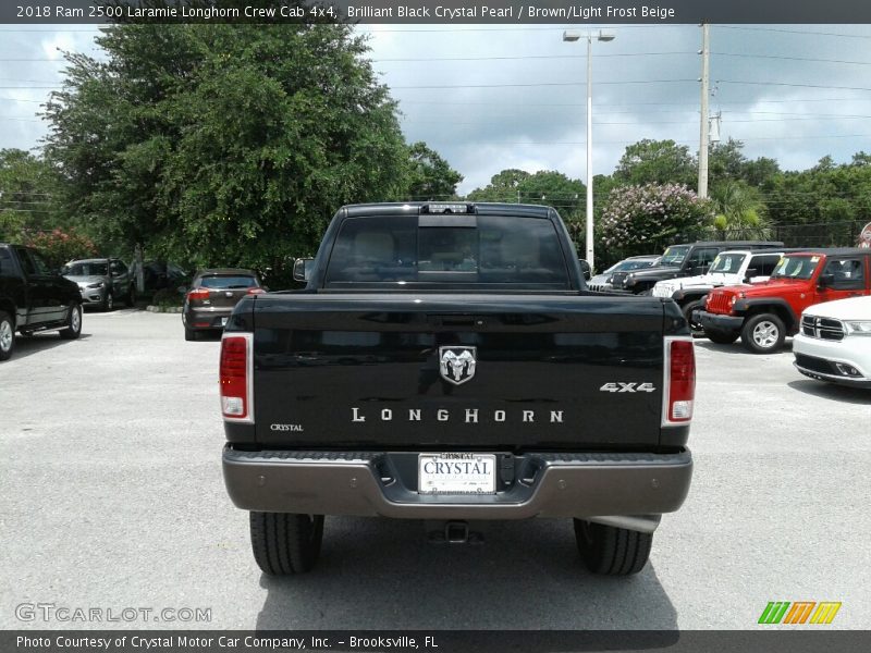 Brilliant Black Crystal Pearl / Brown/Light Frost Beige 2018 Ram 2500 Laramie Longhorn Crew Cab 4x4
