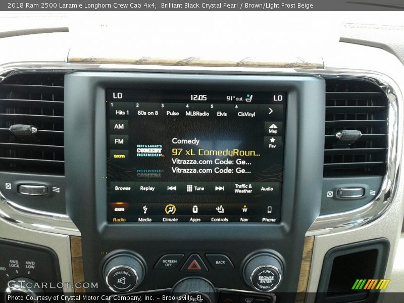 Brilliant Black Crystal Pearl / Brown/Light Frost Beige 2018 Ram 2500 Laramie Longhorn Crew Cab 4x4