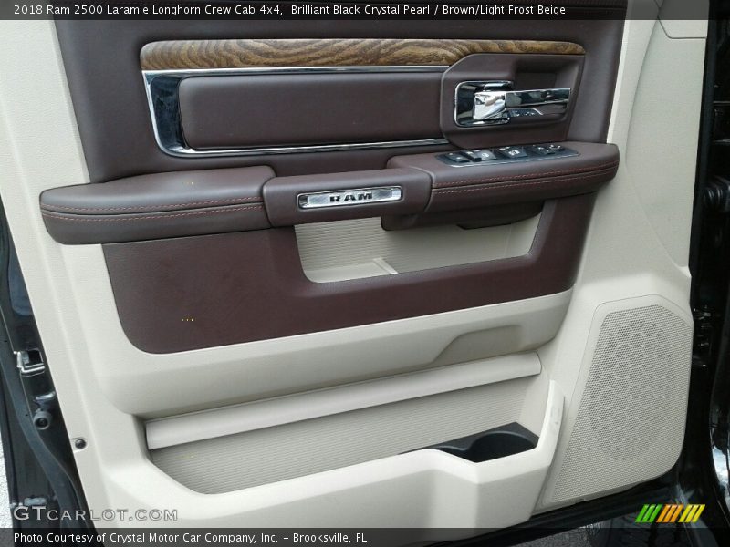Brilliant Black Crystal Pearl / Brown/Light Frost Beige 2018 Ram 2500 Laramie Longhorn Crew Cab 4x4