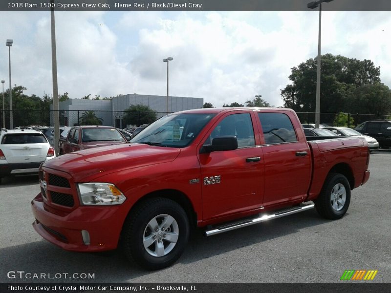 Flame Red / Black/Diesel Gray 2018 Ram 1500 Express Crew Cab