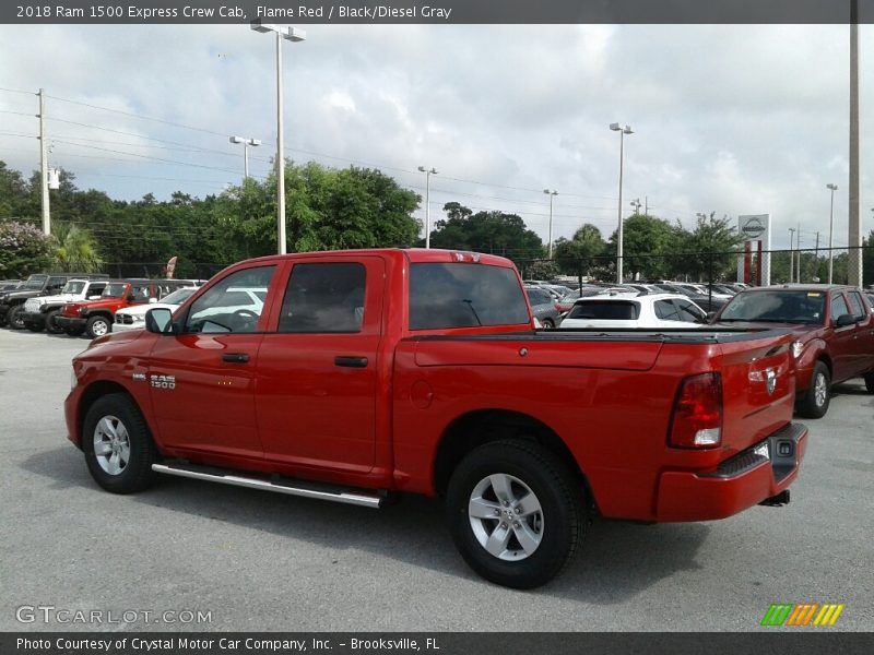 Flame Red / Black/Diesel Gray 2018 Ram 1500 Express Crew Cab