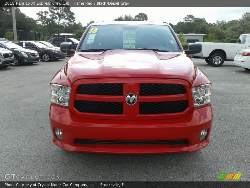 Flame Red / Black/Diesel Gray 2018 Ram 1500 Express Crew Cab