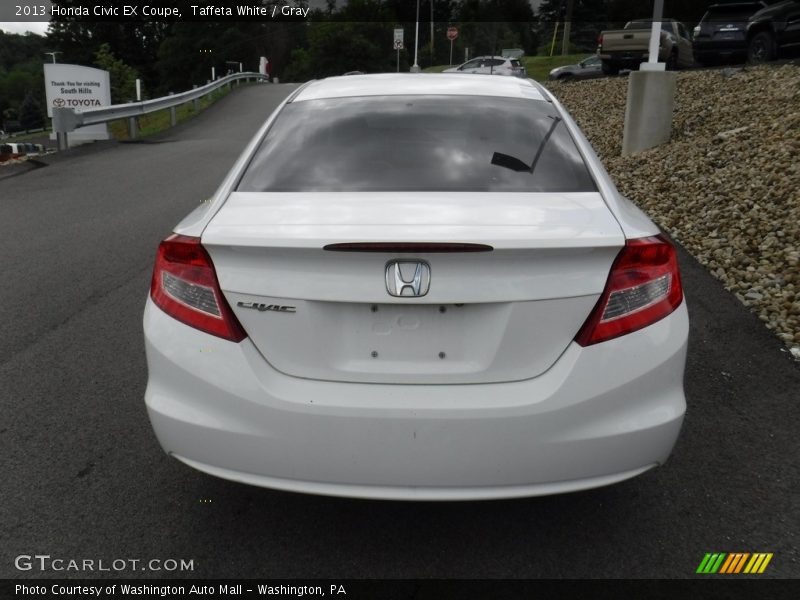 Taffeta White / Gray 2013 Honda Civic EX Coupe