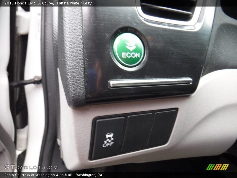 Taffeta White / Gray 2013 Honda Civic EX Coupe