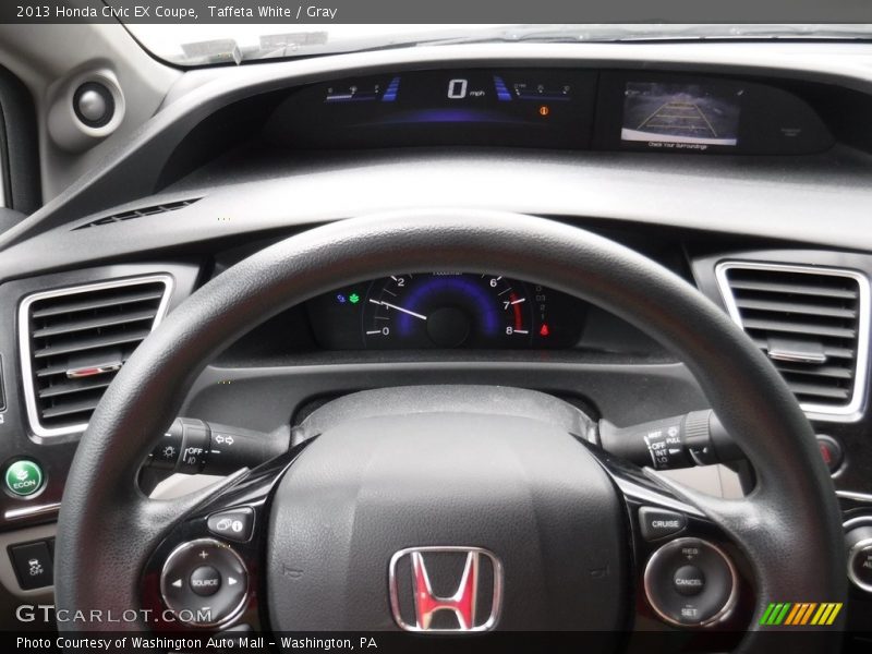Taffeta White / Gray 2013 Honda Civic EX Coupe