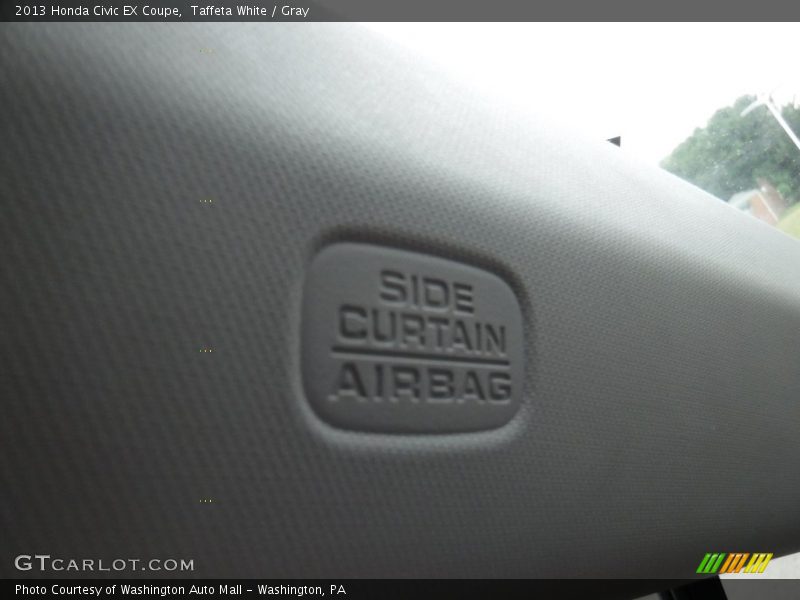 Taffeta White / Gray 2013 Honda Civic EX Coupe