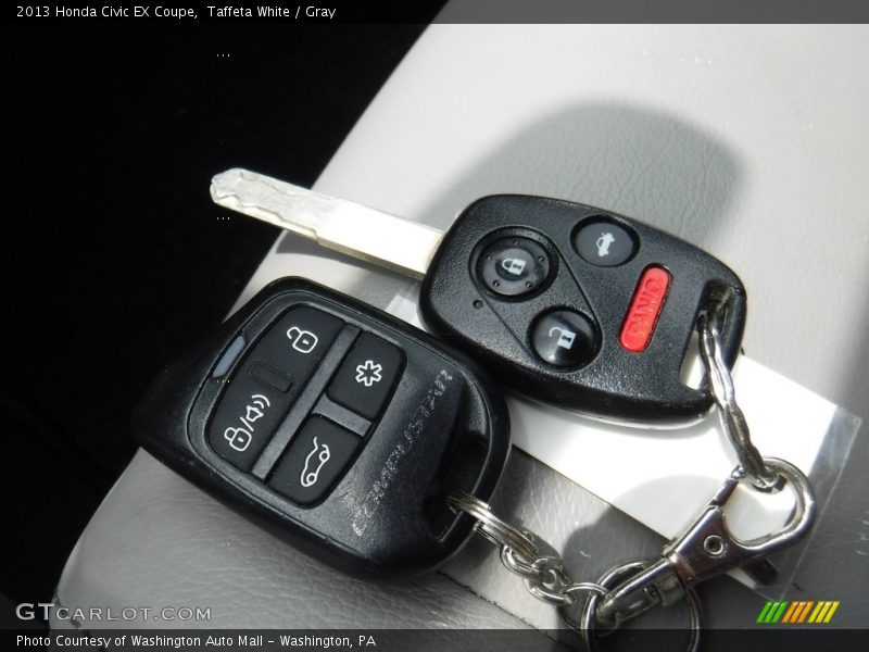 Taffeta White / Gray 2013 Honda Civic EX Coupe