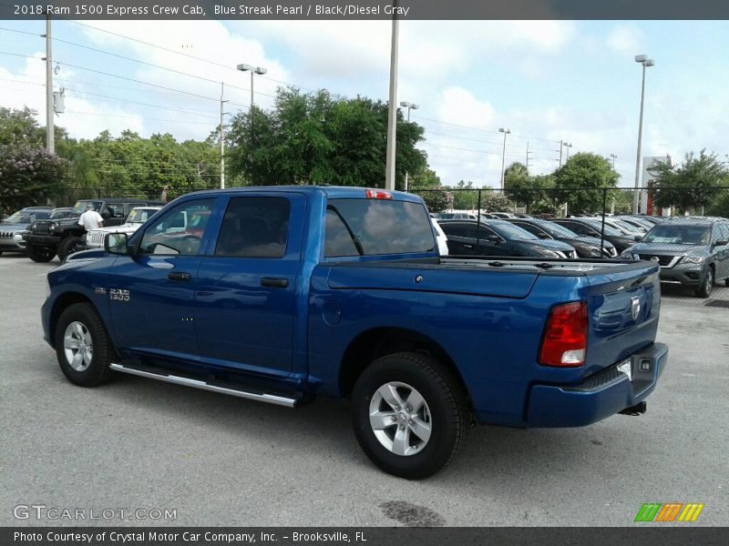 Blue Streak Pearl / Black/Diesel Gray 2018 Ram 1500 Express Crew Cab