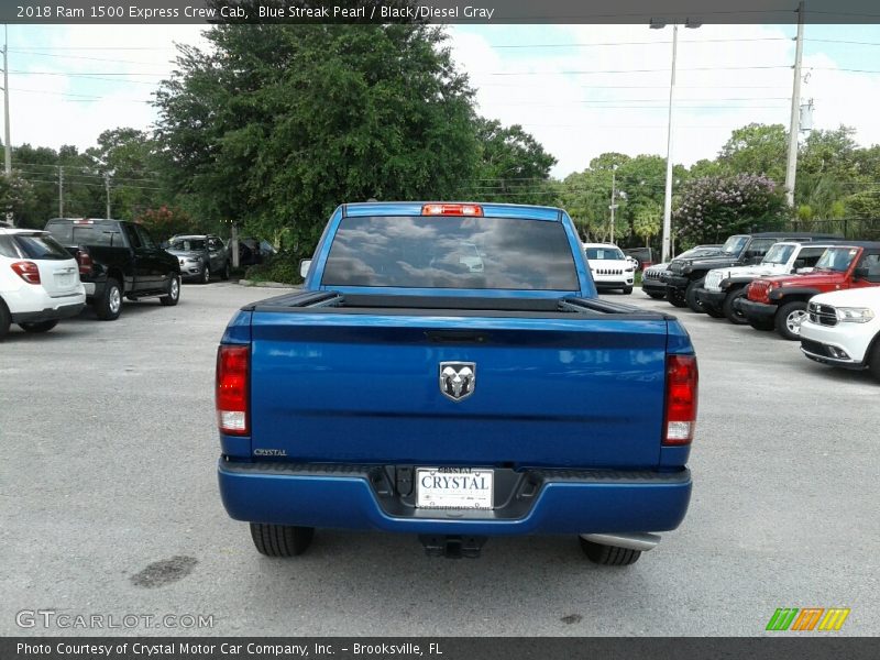 Blue Streak Pearl / Black/Diesel Gray 2018 Ram 1500 Express Crew Cab