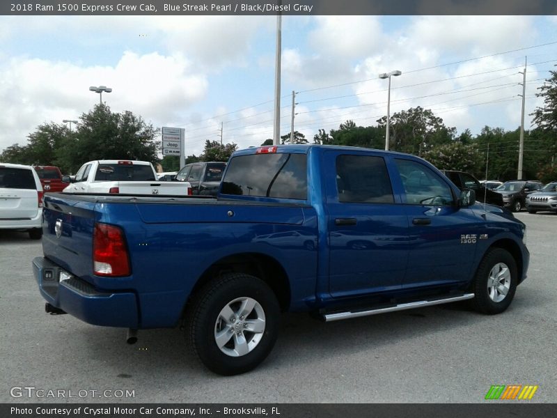Blue Streak Pearl / Black/Diesel Gray 2018 Ram 1500 Express Crew Cab