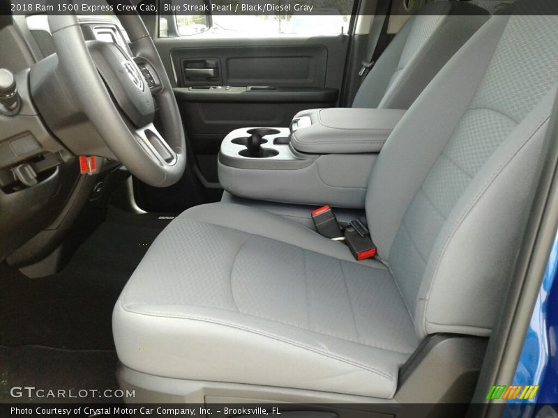 Blue Streak Pearl / Black/Diesel Gray 2018 Ram 1500 Express Crew Cab