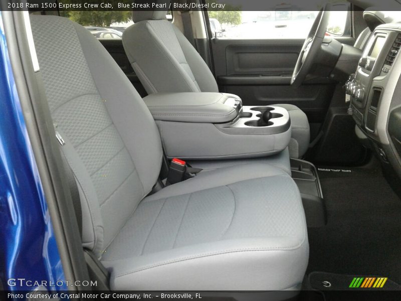 Blue Streak Pearl / Black/Diesel Gray 2018 Ram 1500 Express Crew Cab
