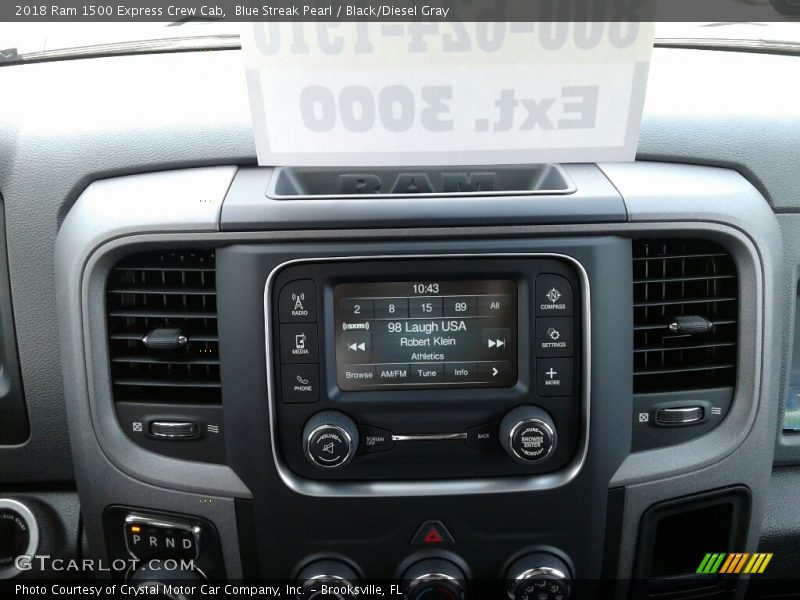 Blue Streak Pearl / Black/Diesel Gray 2018 Ram 1500 Express Crew Cab